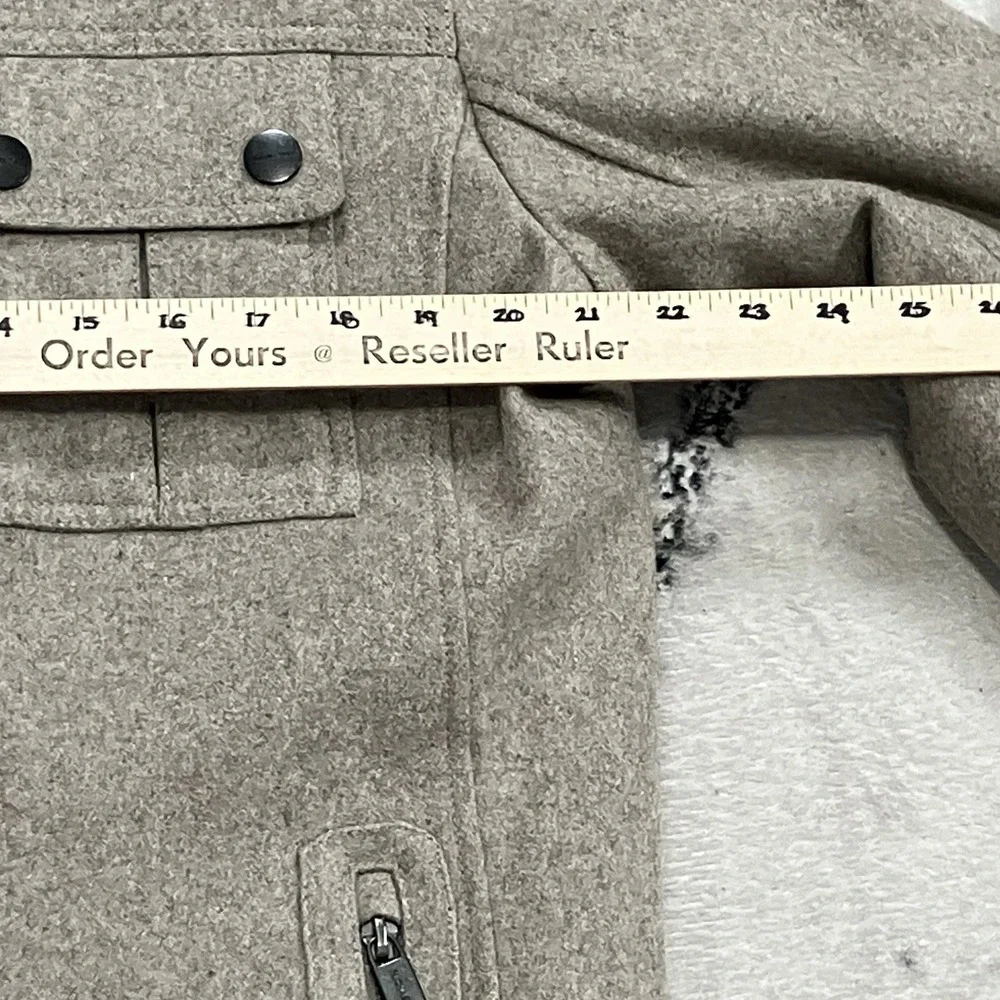 Michael Michael Kors Wool Blend Utility Jacket Mens Size‎ Medium Beige
